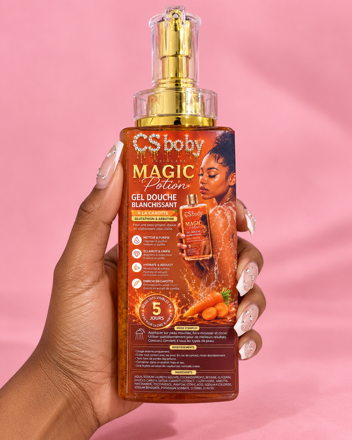 CS Body Magic Potion – Gel Douche éclaircissant à la Carotte