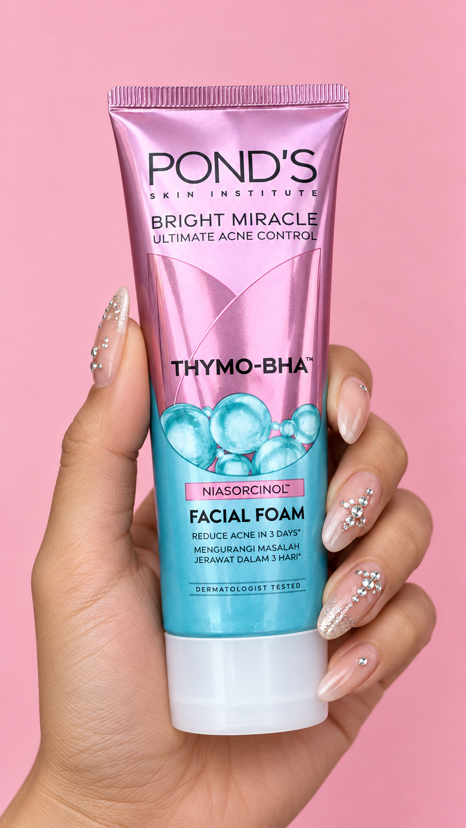 Pond's Bright Miracle – Mousse Nettoyante Anti-Imperfections Thymo-BHA Ultimate Acne Control 100 g