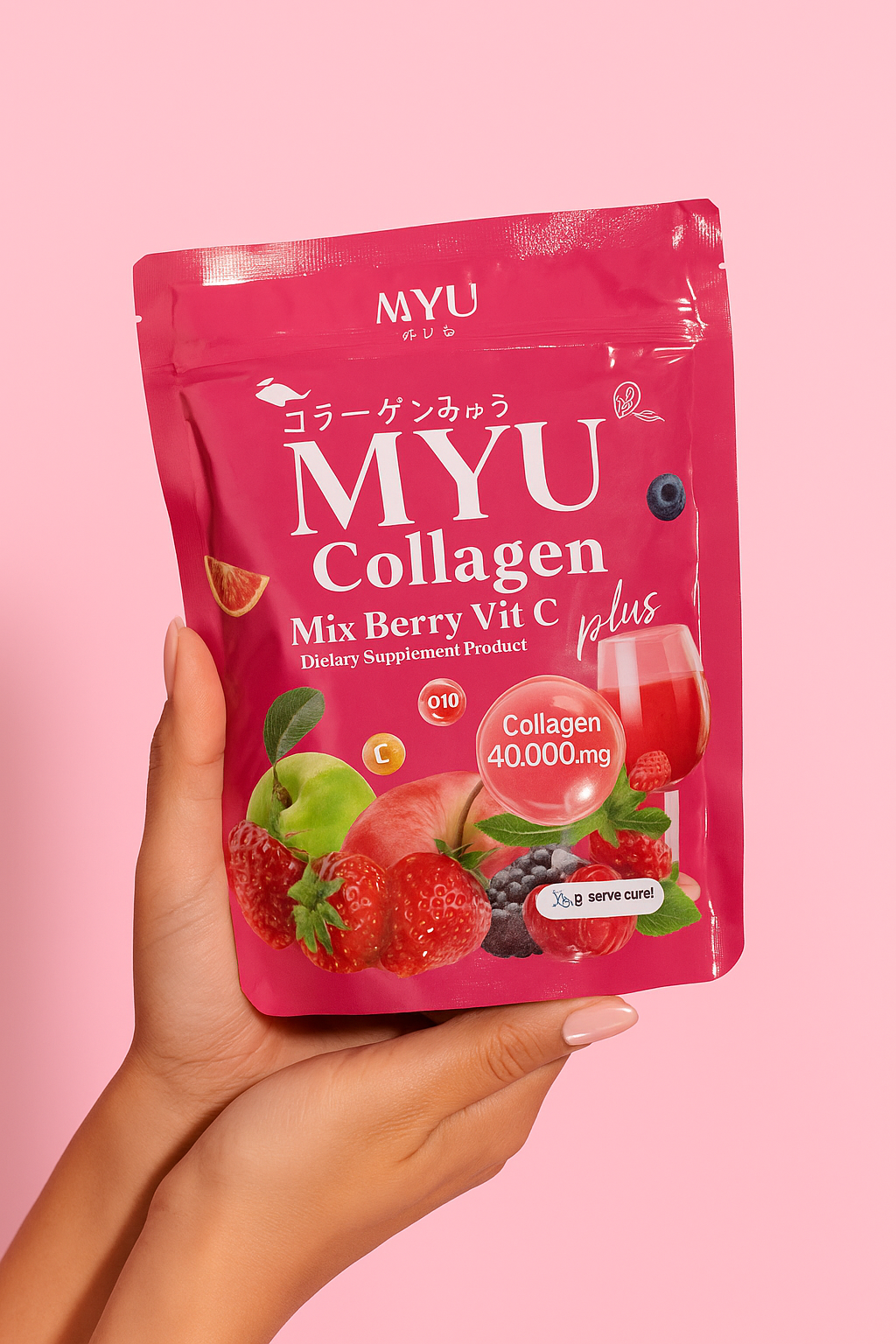 MYU Collagen Mix Berry Vit C Plus – Collagène Beauté 40 000 mg