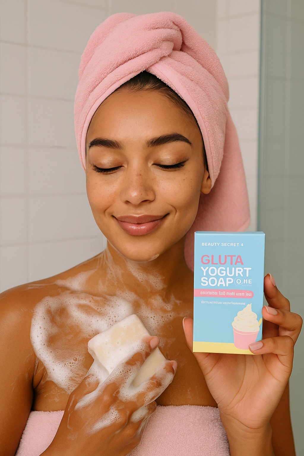 GLUTA YOGURT SOAP – Savon Éclaircissant & Nourrissant au Yaourt et Miel
