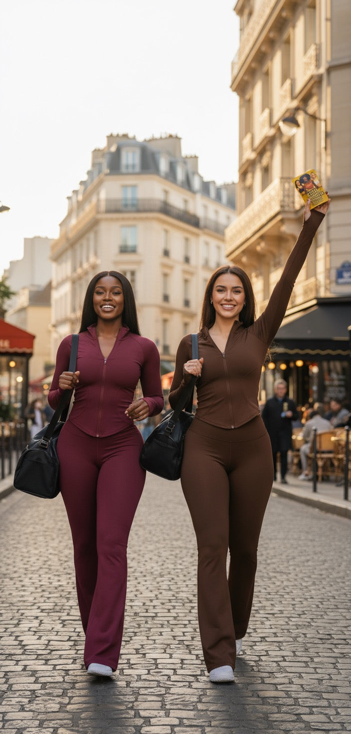 ENSEMBLE SCULPT polaire – MARRON FONCÉ