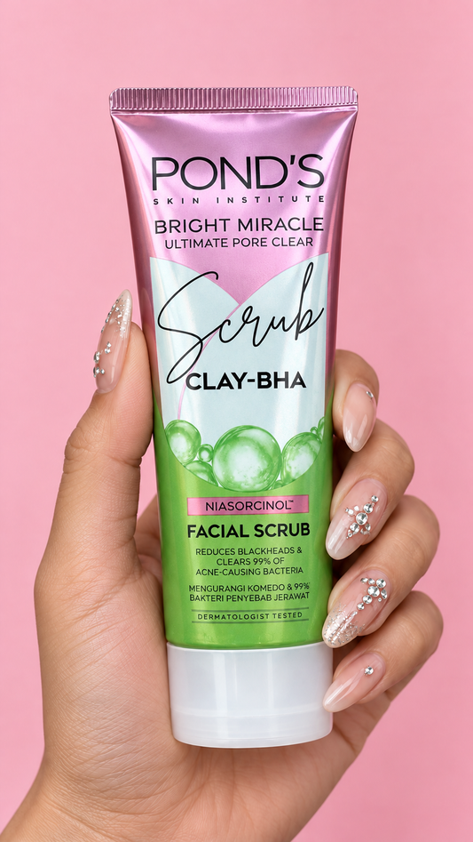 Pond's Bright Miracle – Gommage Visage Clay-BHA Ultimate Pore Clear 100 g