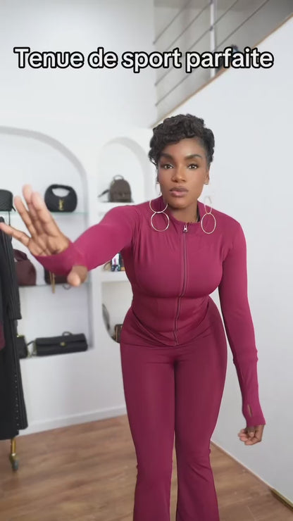 ENSEMBLE SCULPT polaire – MARRON FONCÉ